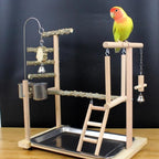 Parrot Toys Tiger Skin Peony Bird Stand Xuanfeng Xiaotai Stand Pepper Wooden Stand Sub-stand Pole