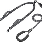 Pet Double Leash, One For Two, Double-Headed Dog Leash, 2 Dog Leashes, Telescopic Elastic Luminous Anti-Tangle Dog Leash