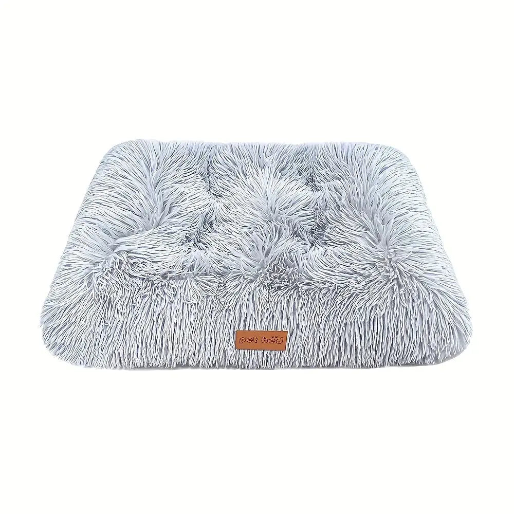 1pc Extra Large Fleece Lined Dog Bed & Cat Mat - Thickened Comfortable Warm Polyester, Easy to Remove & Washable, Square Design for All Dog Breeds & Sizes, Pet Bedding, Cozy Pet Furniture, Plush Pet Furniture, Durable Pet Fur