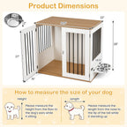 31.5” Dog Crate Furniture Wooden Dog Kennel with Double Lock Doors