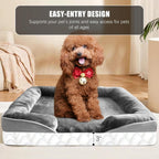 Orthopedic Dog Bed Sofa with Bolster Washable Cover Waterproof Liner
