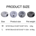 Felt Donut Cat Bed with Tunnel and Hideaway