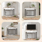 44.6'' Corner MDF Dog Crate Furniture for Small/Medium Dogs