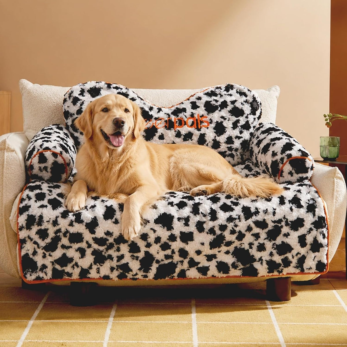 Calming Pet Bed Mat with Head Support – 2 Patterns, M–L