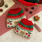 Christmas Cherry Pet Sweater Clothes Warm
