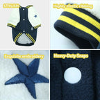 Warm Dog Varsity Jacket Heavyweight Fleece Pet Coat Small-4XL
