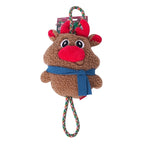 Christmas Dog Toy Self-amusing And Boredom-busting With A Chewable Knotted Rope That Makes Sounds And Is Tough Enough To Withstand Biting