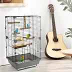 6pcs Natural Wood Bird Perches Parrot Cage Branch Stand Platform Set Small Birds