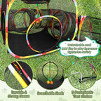 5-in-1 Outdoor Cat Enclosure with Tunnels, Portable Pop-Up Catio Playpen
