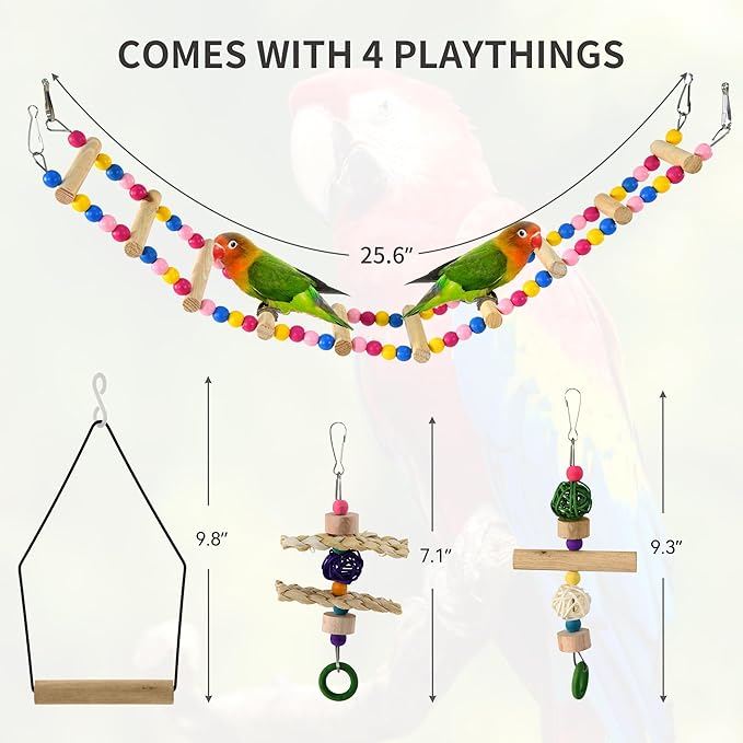 YITAHOME 62 inch Metal Bird Cage, Large Parakeet Cages for Parrot, Cockatiel, Lovebird, Pigeon with Roof Top, Rolling Stand and Hanging Accessories, White