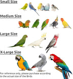 SIMENA Bird Blanket for Cage, Corner Fleece Bed for Birds, Cozy Bird Warmer, Parrot House for Cage, Cuddle Nest Hanging Toy for Lovebirds Parakeet (Yellow, Medium)
