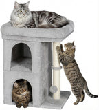 Cat Tree for Large Cats 24in Tower with Perch Condos Scratching Post