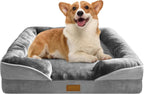 Orthopedic Dog Bed Sofa with Bolster Washable Cover Waterproof Liner