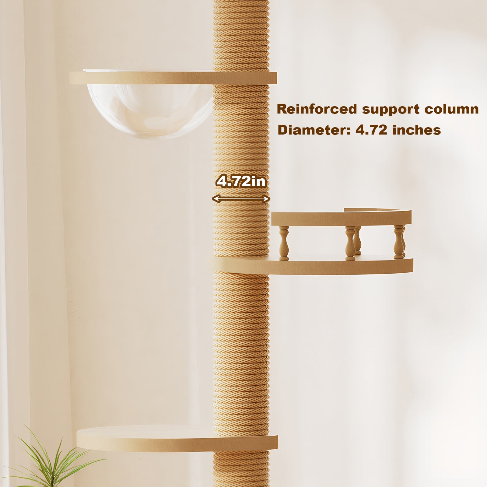 Floor to Ceiling Cat Tree with Scratching Post