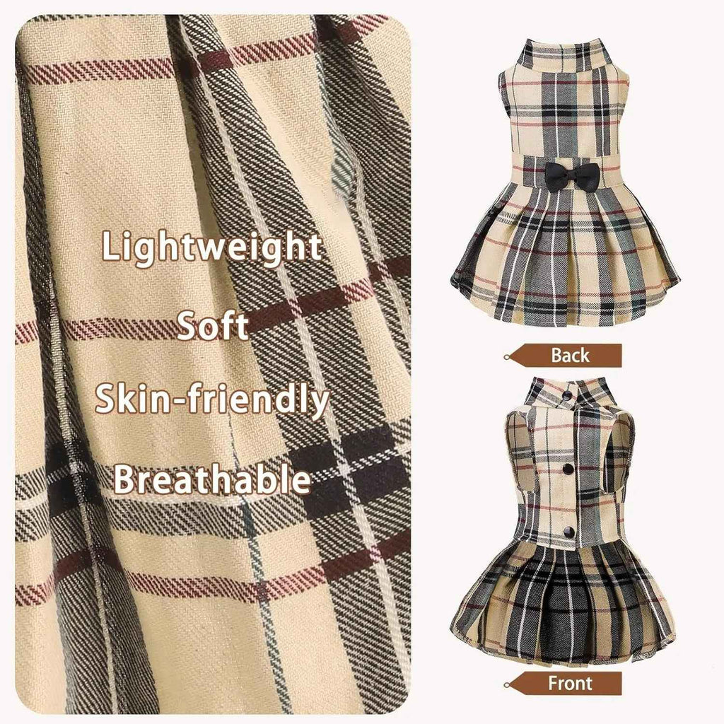 Dog Dress Cute Small Dog Outfit Cotton Puppy Clothes Breathable All Colors