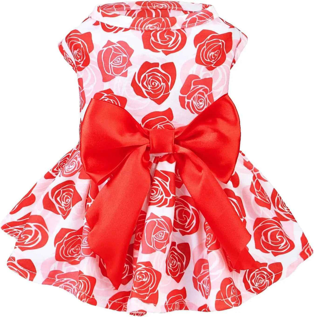 Dog Dress Cute Small Dog Outfit Cotton Puppy Clothes Breathable All Colors