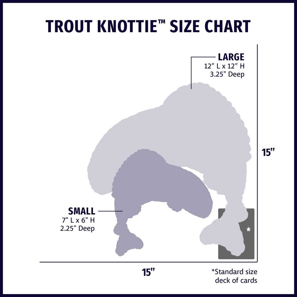 Raucous Rainbow Trout Knottie® Plush Dog Toy