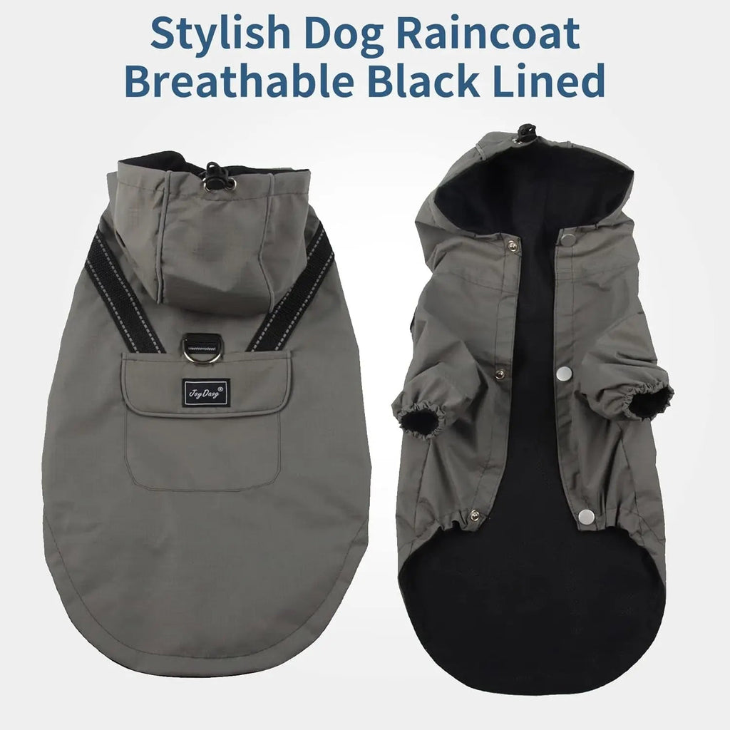 Outdoor Waterproof Dog Raincoat w/ Hood Reflective Sizes XS–XL in 4 Colors
