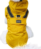 Outdoor Waterproof Dog Raincoat w/ Hood Reflective Sizes XS–XL in 4 Colors