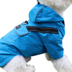 Outdoor Waterproof Dog Raincoat w/ Hood Reflective Sizes XS–XL in 4 Colors