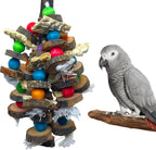 Large Parrot Toy Natural Wood Chew Macaw African Grey Cockatoo Cage