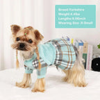 Plaid Dog Sweater Dress – Warm Winter Outfit for Puppies