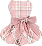 Plaid Dog Sweater Dress – Warm Winter Outfit for Puppies