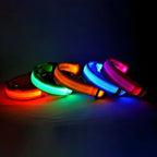 Dog Collar Nylon LED Night Safety Flashing Glow In The Dark Pet Dog Leash Pet Dogs Luminous Fluorescent Dog Accessories Collar