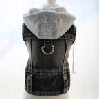 Denim Dog Hoodie Jacket for Small Dogs & Cats