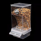 No Mess Automatic Bird Feeder Transparent Food Container Cage Parrot Feeder Accessories for Small Birds Parrot