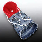Denim Dog Hoodie Jacket for Small Dogs & Cats