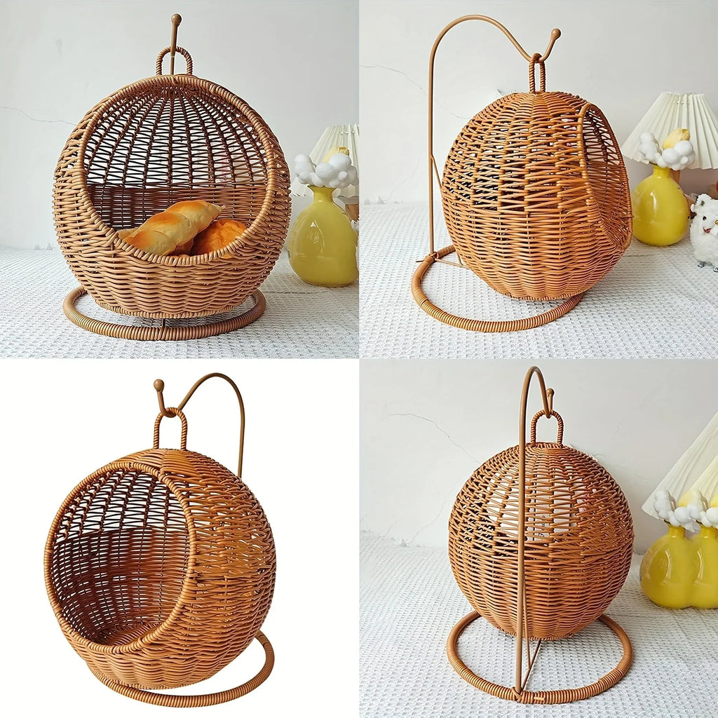 Luxury Fruit Basket Cat Hammock bed Hand Woven Storage Basket Comfortable Heavy Carton Packaging Not Easy To Damage for Pets