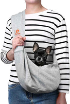 Small Dog Sling Carrier – Hands-Free Pet Pouch for Dogs & Cats, 3–10 lbs