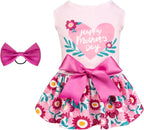 Velvet Dog Birthday and Holiday Dress  For Small Dogs Puppy Holiday Skirt XXS–L