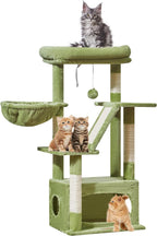 38-Inch Cat Tree for Indoor Cats | Kitten Tower with Condo, Hammock & Perch