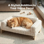 Elevated Wooden Pet Sofa Bed – 2 Sizes, 2 Colors