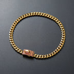 Pet Dog Collar Gold Stainless Steel Dog Leash