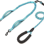 Pet Double Leash, One For Two, Double-Headed Dog Leash, 2 Dog Leashes, Telescopic Elastic Luminous Anti-Tangle Dog Leash