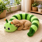 New Pet Doll Pillow, Dog Bed Pillow, Creative New Caterpillar-Shaped Dog Pillow, Soft And Comfortable Pet Supplies