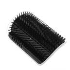 Cat Scratcher Corner Pet Brush Comb Play Cat Toy Plastic Scratch Bristles Arch Massager  Self Groomer with Catnip Pouch Cat Wall Corner Massage Groomer Cat Self Grooming Brush
