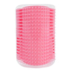 Cat Scratcher Corner Pet Brush Comb Play Cat Toy Plastic Scratch Bristles Arch Massager  Self Groomer with Catnip Pouch Cat Wall Corner Massage Groomer Cat Self Grooming Brush