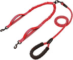 Pet Double Leash, One For Two, Double-Headed Dog Leash, 2 Dog Leashes, Telescopic Elastic Luminous Anti-Tangle Dog Leash