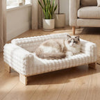 Elevated Wooden Pet Sofa Bed – 2 Sizes, 2 Colors