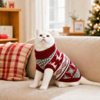 Christmas Reindeer Sweater for Small Dogs & Cats