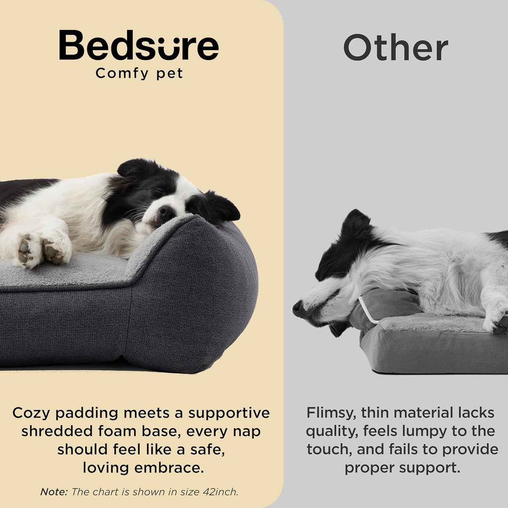 Bedsure Supportmax Orthopedic Dog Bed – Extra-Thick Bolster Sofa