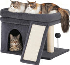 Cat Tree for Large Cats 24in Tower with Perch Condos Scratching Post