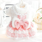 Bow-knot Lace-trimmed Small Pet Clothing