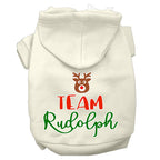 Christmas Pet Hoodie Screen Printed, "Team Rudolph"