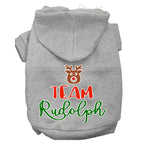 Christmas Pet Hoodie Screen Printed, "Team Rudolph"