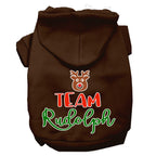 Christmas Pet Hoodie Screen Printed, "Team Rudolph"